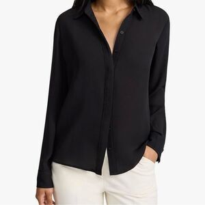 EXPRESS Women’s Portofino Shirt – Relaxed Fit Lightweight Crepe Button-Up